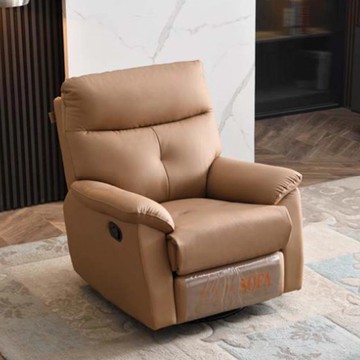 【obis】JAYLEE貓抓皮電動旋轉搖椅(單人沙發 電動沙發)咖啡