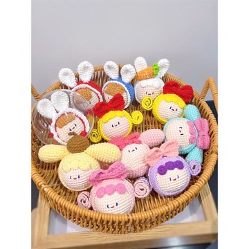 手工編織掛件成品針織玩偶不光彩團子可愛圣誕節鑰匙扣女朋友禮物