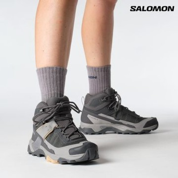 【Salomon索羅門】X ULTRA 5 MID GORE-TEX 女款 中筒登山鞋 鐵灰