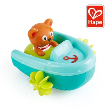 奇哥 德國Hape 泰迪熊划水迴力船