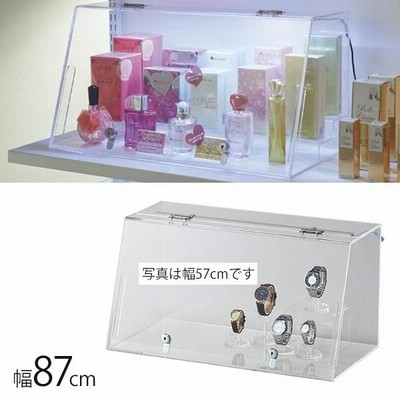 透明4段ショーケース LED照明付き r400