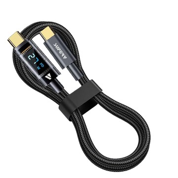 Type C公 - C公 SuperV rt100 100W Type-C to C 數顯快速充電線(120cm)