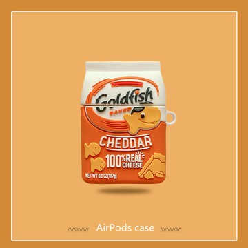 創意小魚餅乾適用AirPods Pro保護套個性2/3代蘋果藍牙耳機矽膠殼