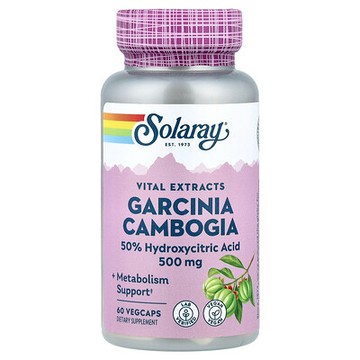 Solaray, 藤黃果片，500 毫克，60 粒素食膠囊