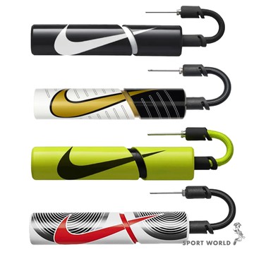 Nike 球類打氣筒 附球針 攜帶式 黑/螢光黃/白金/白紅【運動世界】NKJ01027NS/753/N0001384180NS/136