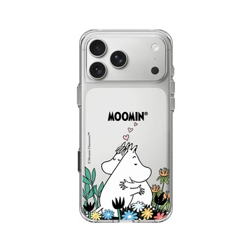 iPhone 17 Pro Max Clear Case（相機按鈕） 透明 - Moomin - Moomin＆歌妮-擁抱