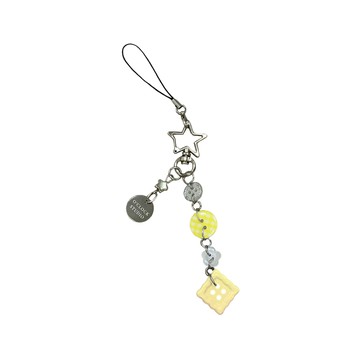 格紋襯衫の鈕扣手機/耳機吊飾