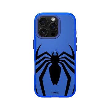 iPhone 16 Pro Clear 激光藍 - 迪士尼-漫威 Marvel - 蜘蛛人-黑色標誌