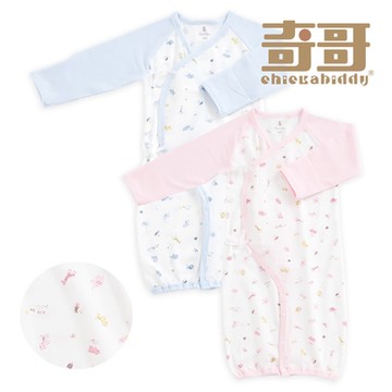 奇哥 Chic a Bon 草原派對肚衣式妙妙裝/連身衣-天絲洞感提花布 0-6個月 (2色選擇)