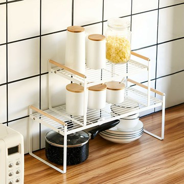 ??快速出貨?? 公司貨 廚房分層置物架調料品收納架櫥柜分隔碗碟瀝水架放鍋子架