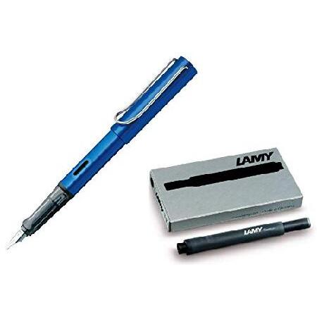 Lamy Al-Star 万年筆 (M) オーシャンブルー ＆ ブラックインクカートリッジ 5本