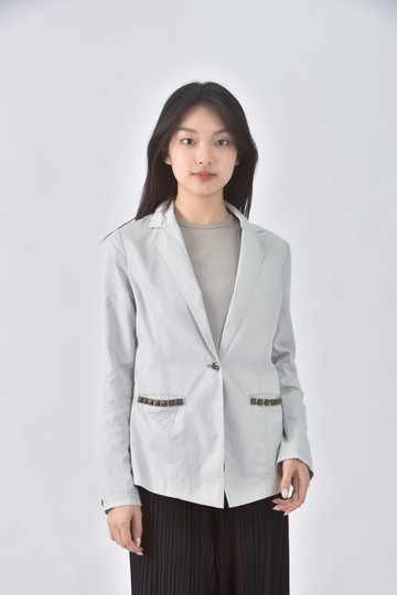 (S) gozo質感棉質純棉灰色外套