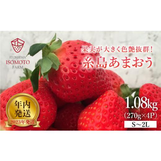 ふるさと納税 福岡県 糸島市 糸島の美味いあまおう 270g × 4パック (A品B品含むS〜2L) 糸島市 ／ 磯本農園 ／…