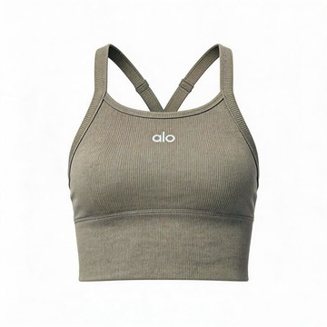 alo Seamless Ribbed Favorite Bra Tank 無縫羅紋運動內衣背心 淺可可 Light Cocoa