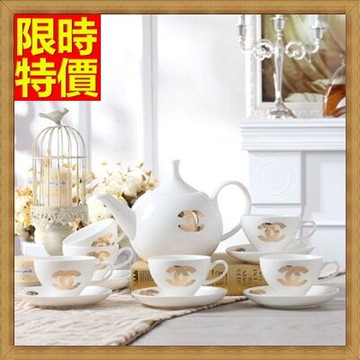 現貨+預購 下午茶茶具含茶壺咖啡杯組合-5人高貴優雅骨瓷英式茶具3色69g39【獨家進口】【米蘭精品】