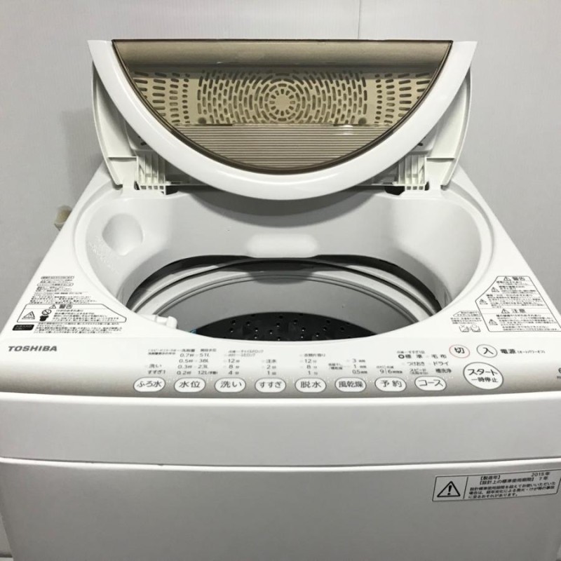 中古 6.0kg 全自動洗濯機 東芝 AW-6G2 2015年製 グランホワイト 美品 高年式 | LINEブランドカタログ