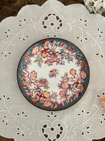 40166-迷人法國Sarreguemines 與英國Minton 合作系列茶碟13cm