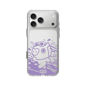 iPhone 17 Pro Max Clear Case（相機按鈕） 透明 - BT21 - Monochrome MANG
