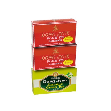 DONG JYUE 【DONG JYUE 東爵】茉香綠茶.冰紅茶.桂花冰紅茶包25g24包/盒x3盒