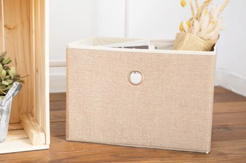 巧易收棉麻橫式收納盒-橫式