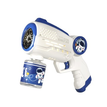 TOY PLANET 玩具星球 - 太空泡泡槍(藍/白)+泡泡水補充液2罐
