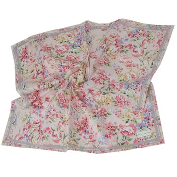 RALPH LAUREN POLO 優雅繽紛花束品牌字母LOGO圖騰棉質大帕領巾(粉紅系/58CM)