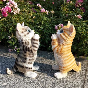 仿真貓咪擺件可愛小貓客廳房間臥室花園裝飾貓創意生日禮物女禮品