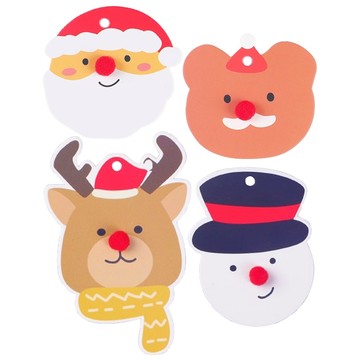 聖誕小掛牌 10片入 小吊牌 小吊卡 留言卡 裝飾卡片 烘焙卡 聖誕紙卡 禮盒卡 聖誕樹裝飾 聖誕節 耶誕節《Jami》