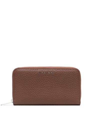 Orciani - logo-plaque leather purse - women - Calf Leather - One Size - Brown