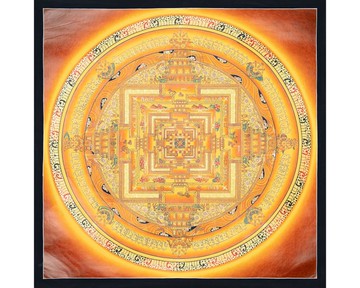 傳統時輪金剛唐卡 — 神聖幾何的宇宙之圖