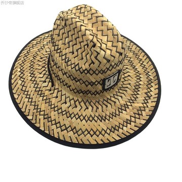 時尚百搭花色大檐草帽 個性遮陽草帽成人帽 手工編織帽禮帽9