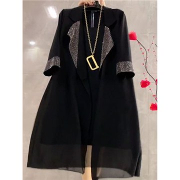 網紅同款胖妹妹大碼洋氣西服兩件套顯瘦百搭上衣氣質外套時尚減齡