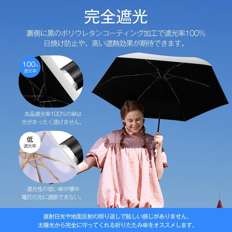 ネイビー 傘 折りたたみ UVカット 手動 紫外線対策 日傘 男女兼用