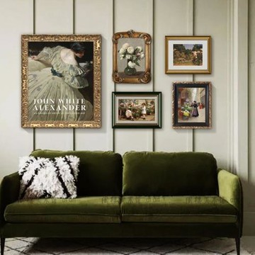 美麗時代大師藝術復古歐美法式裝飾畫客廳餐廳掛墻壁畫電表箱畫