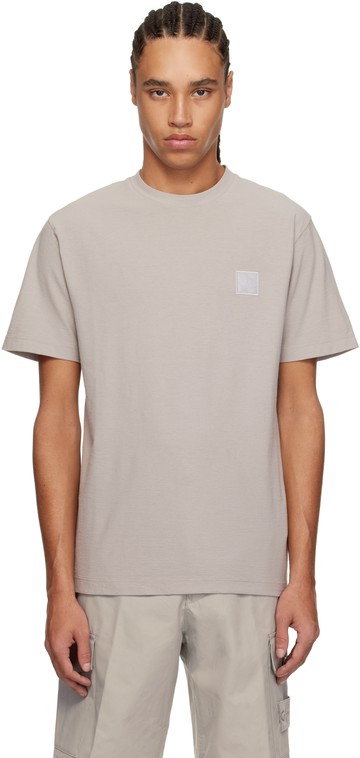 Stone Island 灰色 Ghost 系列 Crepe Cotton Jersey T 恤