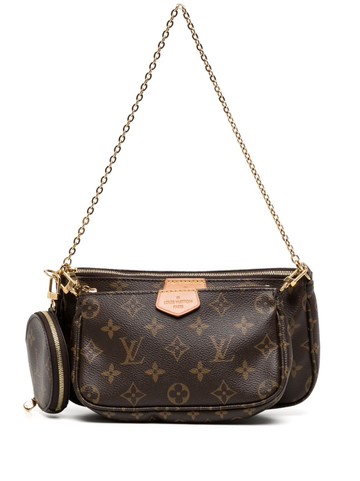Louis Vuitton - pre-owned Monogram Multi Pochette crossbody bag - women - Leather - One Size - Brown