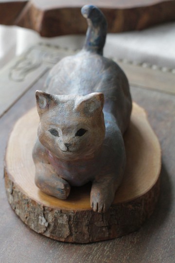 靈魂貓咪陶偶系列~星空在我身上留下了美的印記