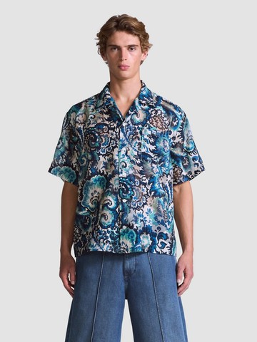 BLUETAB™ Jacquard 緹花短袖襯衫 / 絲質混紡 人氣新品