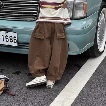 【台灣出貨】夏季男童褲子春秋新款中小童2026網紅寬鬆時髦洋氣炸街燈籠褲兒童長褲