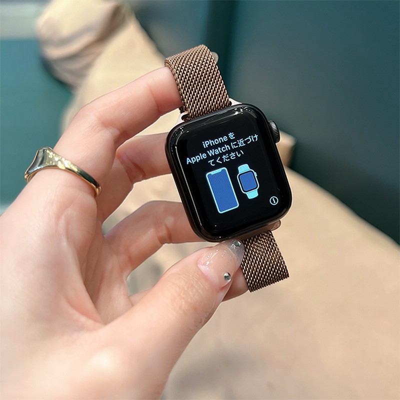 Apple Watch6 42mm ローズゴールド ソロループ アップルウォッチ