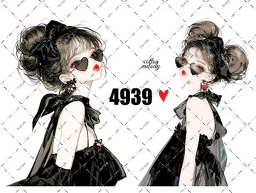 original sticker no.4939 人物貼紙 原創貼紙 原創人物貼紙 裝飾貼紙 cotton melody