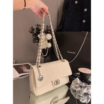 (免運)小香風高級感小眾菱格鏈條腋下包包女2025新款時尚百搭單肩斜挎包