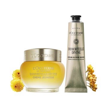 【L’OCCITANE 歐舒丹】9月限定優惠★蠟菊美肌緊緻組(蠟菊賦活極萃霜50ml+蠟菊賦活護手霜75ml)