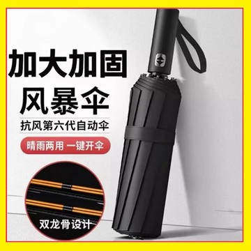 【24骨抗颱風】自動開收雨傘 自動雨傘 24 骨雨傘 抗颱風雨傘 晴雨兩用傘 大傘面雨傘 防風防翻 摺疊雨傘 0615