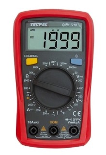 泰菱電子◆掌上型低價三用電表/三用電錶 + 溫度測量DMM-134B 雙保險絲 TECPEL