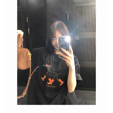 【RICECAKE & OISIS】美式復古 卡通狗狗 短袖t恤 高級感 百搭 oversize 上衣 女