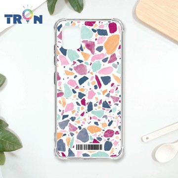 TRON 三星 NOTE 10 LITE 大顆彩色幾何磨石子A款 四角防摔載具殼 軟殼 手機殼