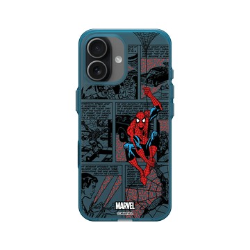 iPhone 17 Clear (相機按鈕) 夜幕藍 - 迪士尼-漫威 Marvel - 蜘蛛人-漫畫風格