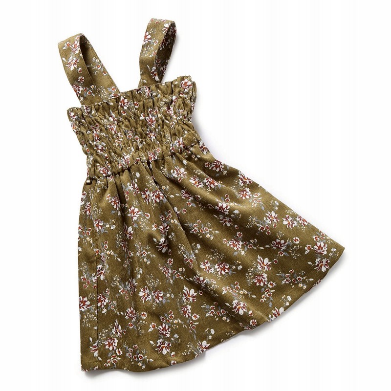 Rope Picnic ロペピクニック キッズ 2way 花柄シャーリングワンピース グリーン 通販 Lineポイント最大get Lineショッピング