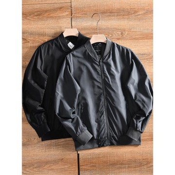 【歐美小眾！防潑水+外貿尾貨】春秋男士棒球領休閑飛行夾克外套